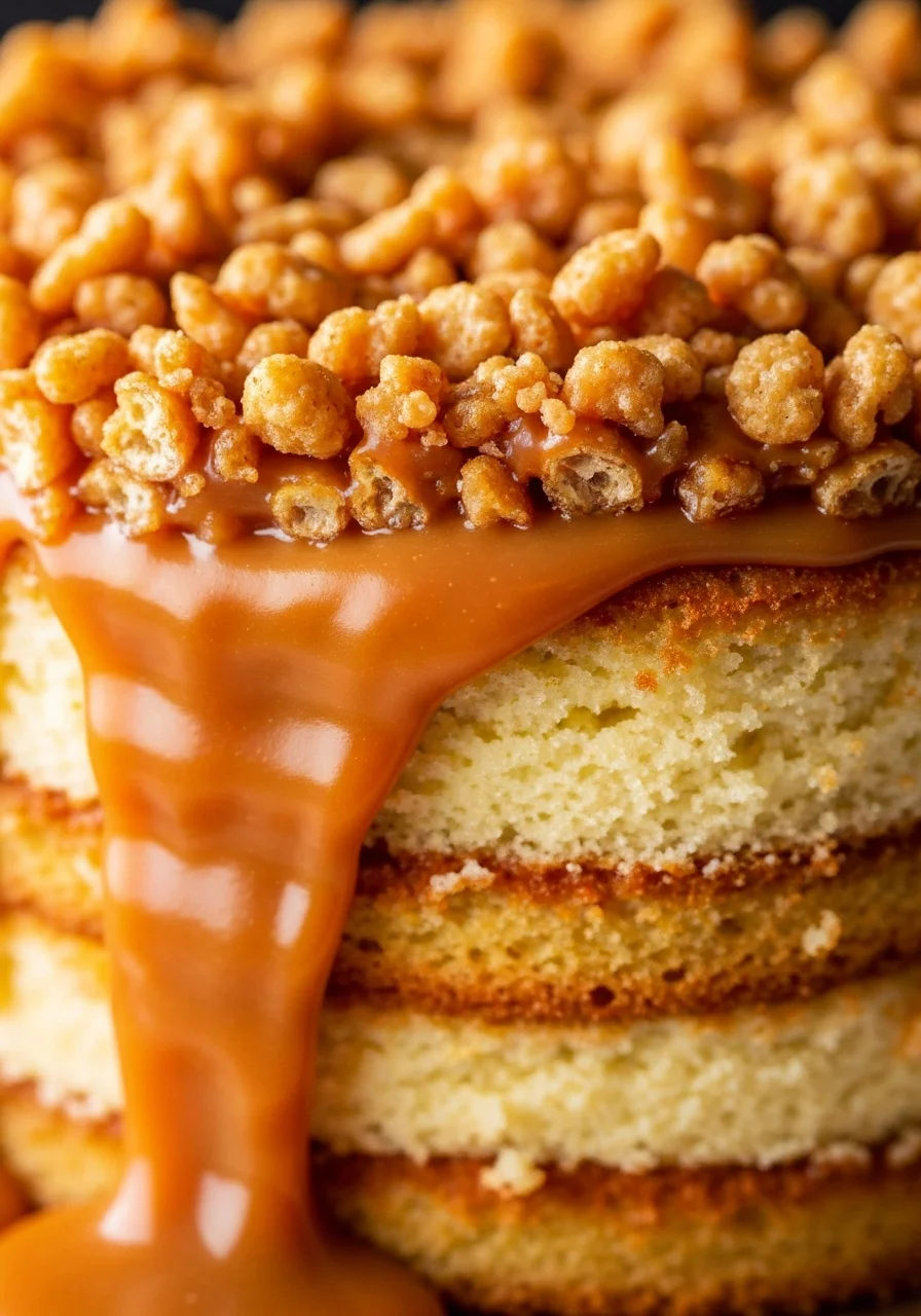 Butterscotch crunch cake